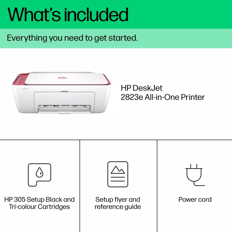 HP DeskJet 2823e kabelloser 3-in-1 Farbdrucker, Kopierer, Scanner