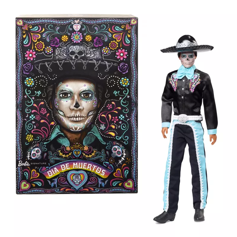 Modepuppe Mattel Barbie Ken Dia de Muertos Mehrfarbig 3+