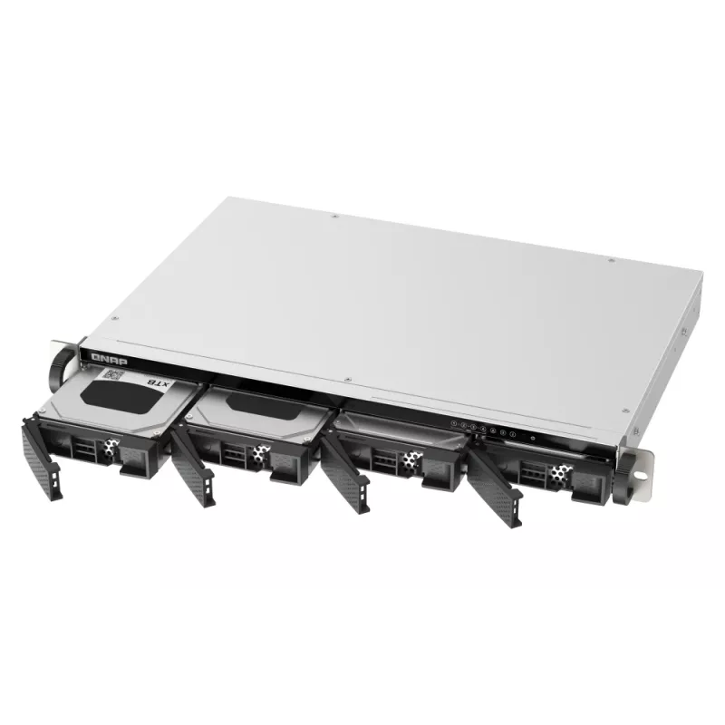 QNAP TS-433eU NAS Rack (1U) Cortex-A Cortex-A55 4 GB 0 TB QNAP Turbo System Schwarz