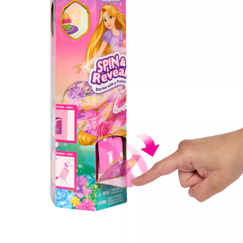 Disney Princess Spin & Reveal Rapunzel Modepuppe & Accessoires mit 11 Überraschungen