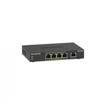 NETGEAR GS305Pv3 Unmanaged Gigabit Ethernet (10/100/1000) Power over Ethernet (PoE) Schwarz