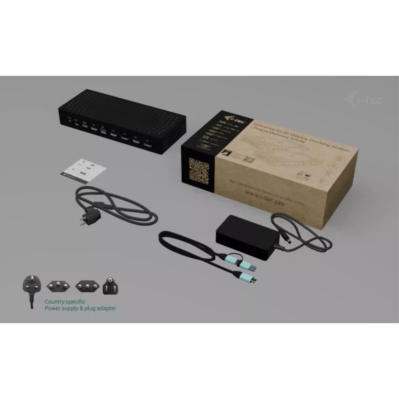 i-tec Universal 5x 4K/60Hz Display Dockingstation + Power Delivery 100W