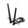 Interne WLAN Bluetooth Adapter ASUS PCE-BE6500 — PCIe, Tri-Band Wi‑Fi 6E/7 (2,4/5/6 GHz), Bluetooth 5.4, 2882 Mbps, externe Antenne, schwarz