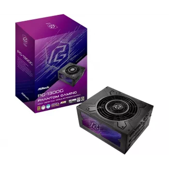 Netzteil ASROCK Phantom Gaming PG-1300G 1300 W ATX 20+4 Pin 80 PLUS Gold, 135 mm Lüfter, schwarz