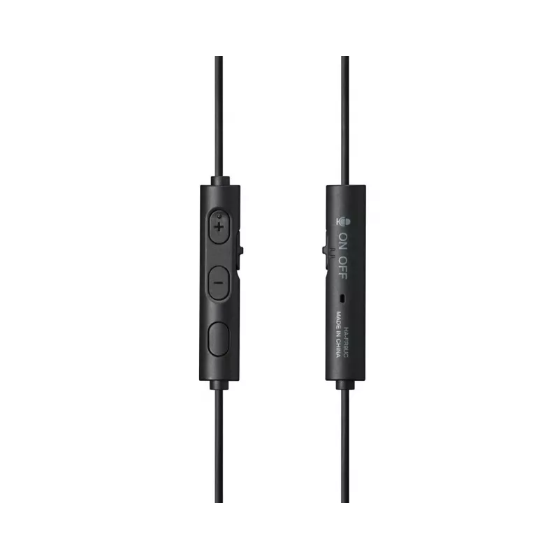 Kabelgebundenes In-Ear-Headset JVC HA-FR9UC mit USB-C, 9,2-mm-Treiber, 5–22.000 Hz, Inline-Mikrofon und -Steuerung, 1,2 m Kabel, schwarz