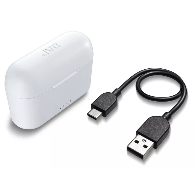 JVC TWS Stix Weiß, True Wireless Stereo (TWS), Anrufe/Musik, 20 - 20000 Hz, 8.2 g, Headset, Weiß