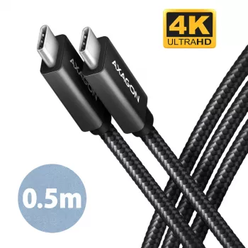 Axagon BUCM32-CM05AB SPEED+ USB-C <> USB 20Gbps/100W-Kabel 0,5 m