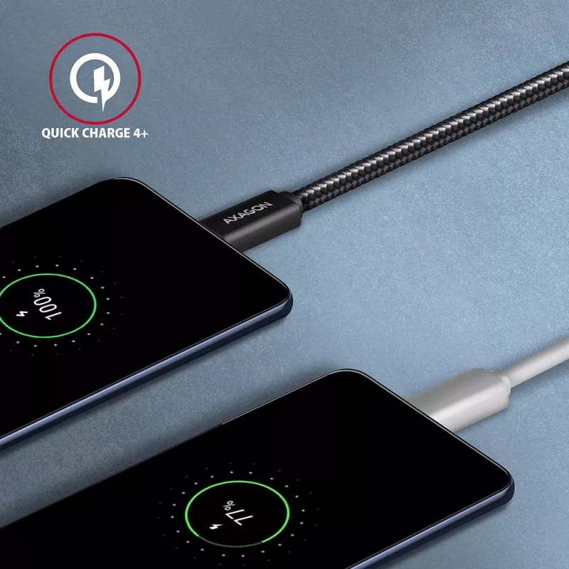 Axagon BUCM32-CM05AB SPEED+ USB-C <> USB 20Gbps/100W-Kabel 0,5 m