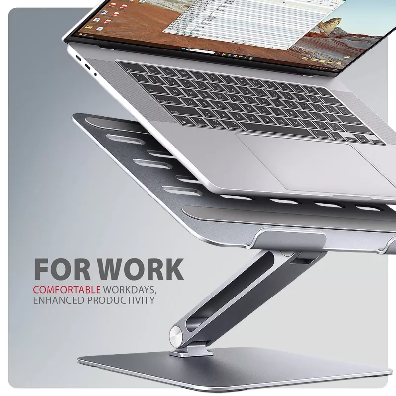 Axagon STND-LQ Ständer für Notebooks und Tablets 10 Zoll–17,3 Zoll. Verstellbare Höhe und Winkel