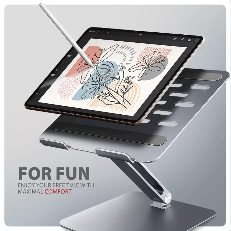 Axagon STND-LQ Ständer für Notebooks und Tablets 10 Zoll–17,3 Zoll. Verstellbare Höhe und Winkel