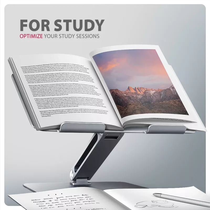 Axagon STND-LQ Ständer für Notebooks und Tablets 10 Zoll–17,3 Zoll. Verstellbare Höhe und Winkel