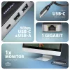 Axagon HMC-6GLN USB 5Gbps Hub, 2x USB-A, USB-C, HDMI 4k/60Hz, RJ-45, PD 100W, USB-C-Kabel