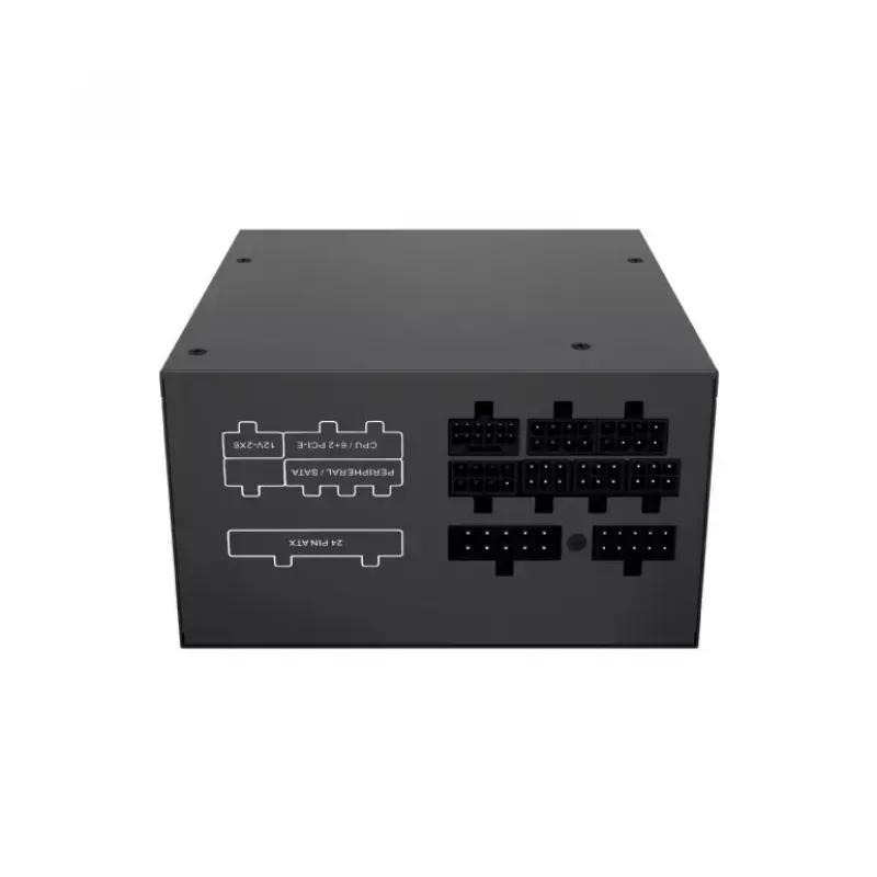 Netzteil GEMBIRD Fornax Power 750W ATX 80 PLUS Gold modular 12 cm Lüfter EPS 4+4pin PCIe 6+2pin SATA-Anschlüsse