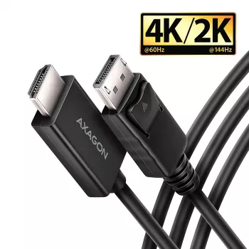 Axagon RVD-HI20C2 DisplayPort -> HDMI 2.0b Kabel 1,8m, 4K/60Hz