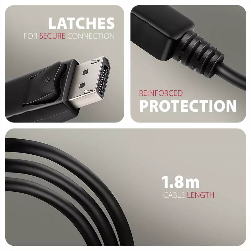 Axagon RVD-HI20C2 DisplayPort -> HDMI 2.0b Kabel 1,8m, 4K/60Hz