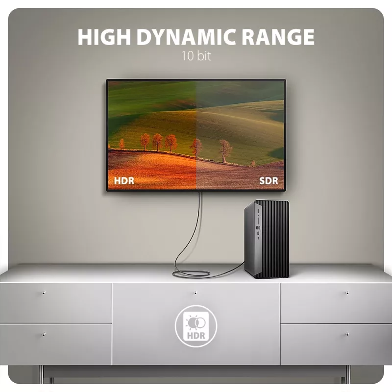 Axagon RVD-HI20C2 DisplayPort -> HDMI 2.0b Kabel 1,8m, 4K/60Hz