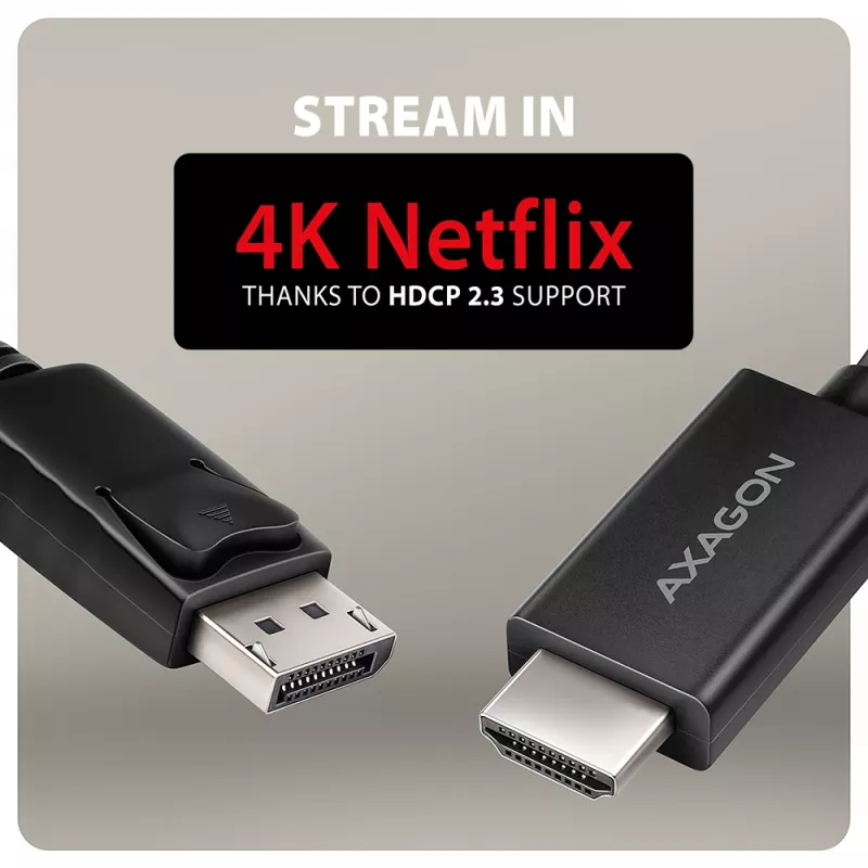 Axagon RVD-HI20C2 DisplayPort -> HDMI 2.0b Kabel 1,8m, 4K/60Hz