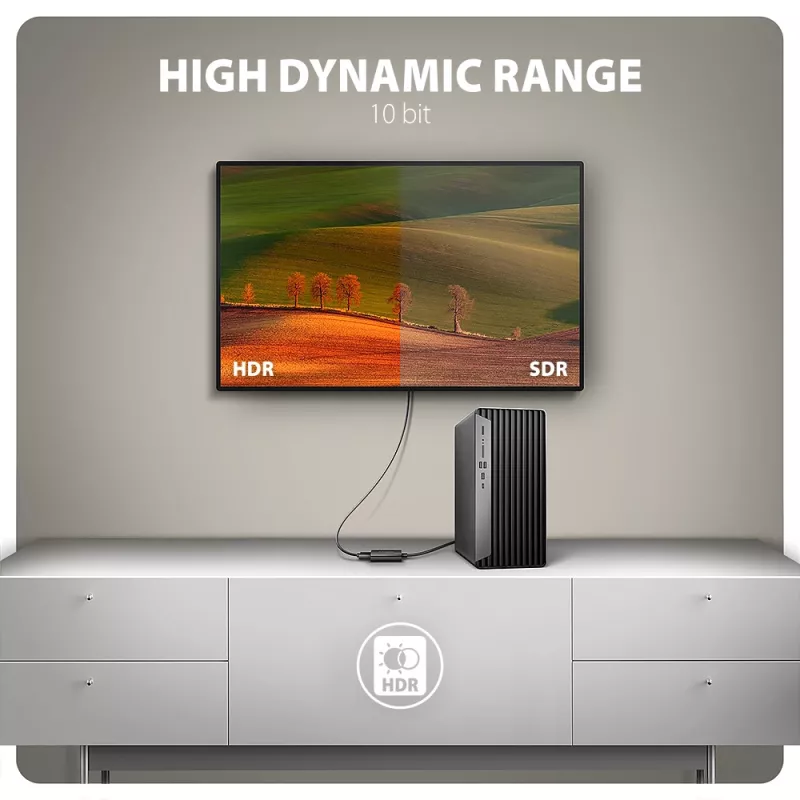 Axagon RVD-HI20N DisplayPort -> HDMI 2.0b Adapter, 4K/60Hz