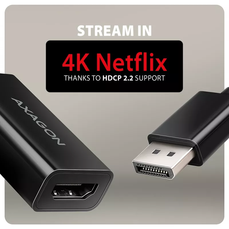 Axagon RVD-HI20N DisplayPort -> HDMI 2.0b Adapter, 4K/60Hz