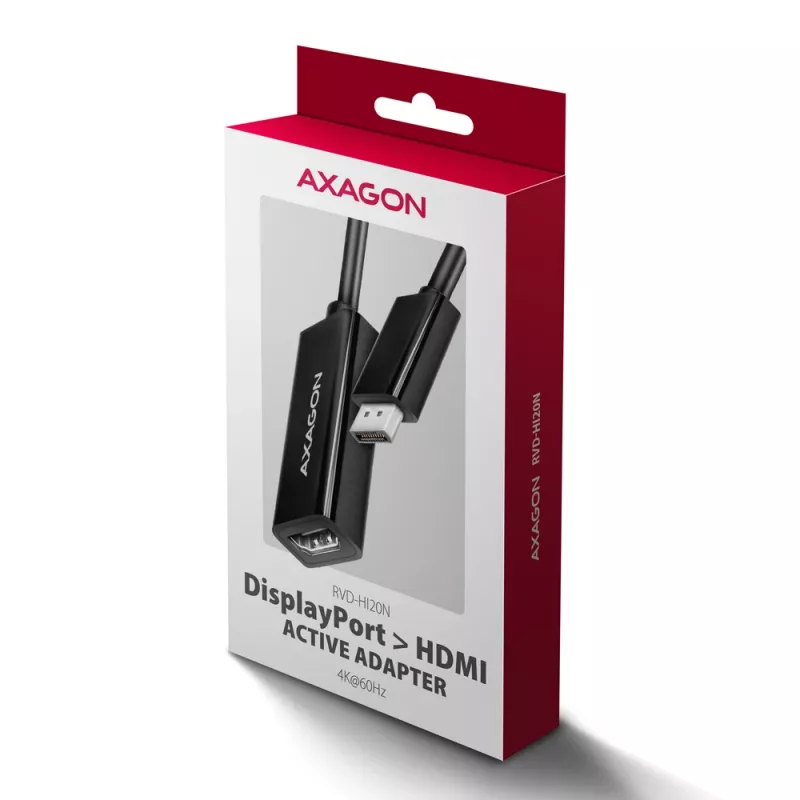Axagon RVD-HI20N DisplayPort -> HDMI 2.0b Adapter, 4K/60Hz