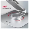 Axagon STND-LR Aluminiumständer mit 360°-Drehung für Laptops 10 inch–17,3 inch. Verstellbare Höhe und Neigung.