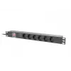 PDU Lanberg PDU-06F-0200-BK 6 AC-Ausgänge 1U Schwarz