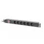 PDU Lanberg PDU-06F-0200-BK 6 AC-Ausgänge 1U Schwarz