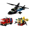Konstruktionsspielzeug LEGO City Kombinationsset 60462 — Helikopter und Feuerwehrauto, 874 Teile, 3 Minifiguren, Alter 7+