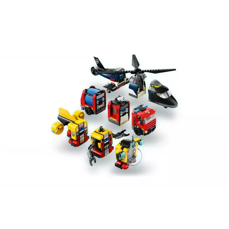 Konstruktionsspielzeug LEGO City Kombinationsset 60462 — Helikopter und Feuerwehrauto, 874 Teile, 3 Minifiguren, Alter 7+