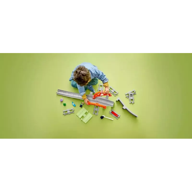 LEGO DUPLO Eisenbahnbrücke und Schienen Erweiterungsset 10426 – DUPLO Eisenbahnbrücke und gebogene Schienen für Kleinkinder