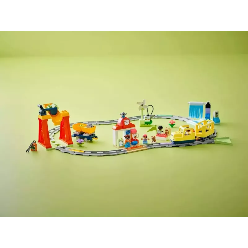 Spielzeug-Eisenbahnset LEGO DUPLO 10428 Großer interaktiver Gemeinschaftszug — große interaktive Eisenbahn für Kleinkinder