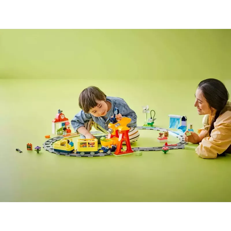 Spielzeug-Eisenbahnset LEGO DUPLO 10428 Großer interaktiver Gemeinschaftszug — große interaktive Eisenbahn für Kleinkinder