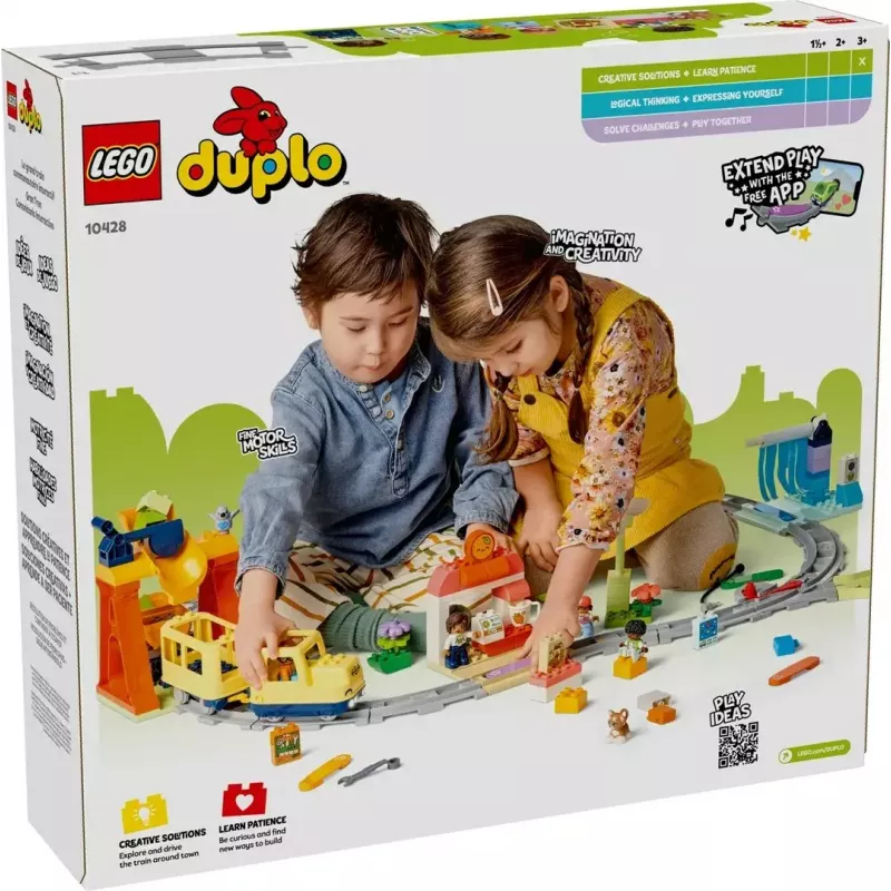 Spielzeug-Eisenbahnset LEGO DUPLO 10428 Großer interaktiver Gemeinschaftszug — große interaktive Eisenbahn für Kleinkinder