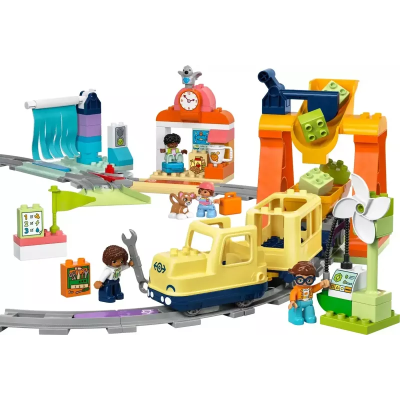 Spielzeug-Eisenbahnset LEGO DUPLO 10428 Großer interaktiver Gemeinschaftszug — große interaktive Eisenbahn für Kleinkinder
