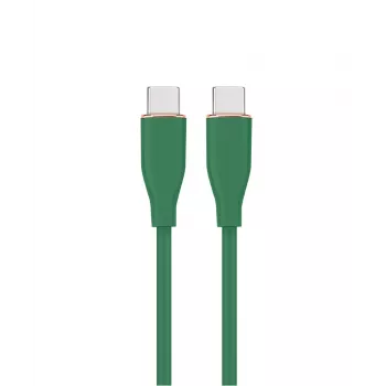 GEMBIRD USB Type-C Power Delivery (PD) 60W Lade- und Daten-Silikonkabel, 1,5 m Midnight Grün