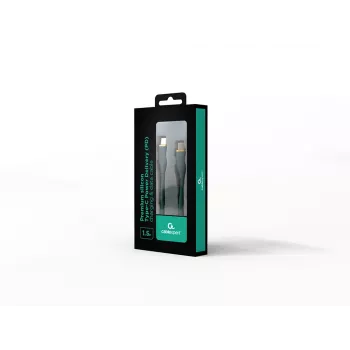 GEMBIRD USB Type-C Power Delivery (PD) 60W Lade- und Daten-Silikonkabel, 1,5 m Midnight Grün