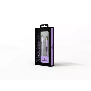 GEMBIRD USB Type-C Power Delivery (PD) 60W Lade- & Daten-Silikonkabel, 1,5 m Violett