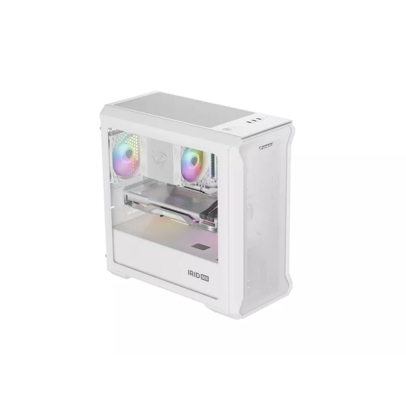 GENESIS Irid 503 Mini Tower Transparent, Weiß