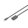 DIGITUS Aktives USB-C-Verlängerungskabel – 5G USB 3.2 Gen1 USB-C – USB-C (M/F) – 5m