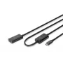 DIGITUS Aktives USB-C Verlängerungskabel - 5G USB 3.2 Gen1 USB-C - USB-C (M/F) - 10m
