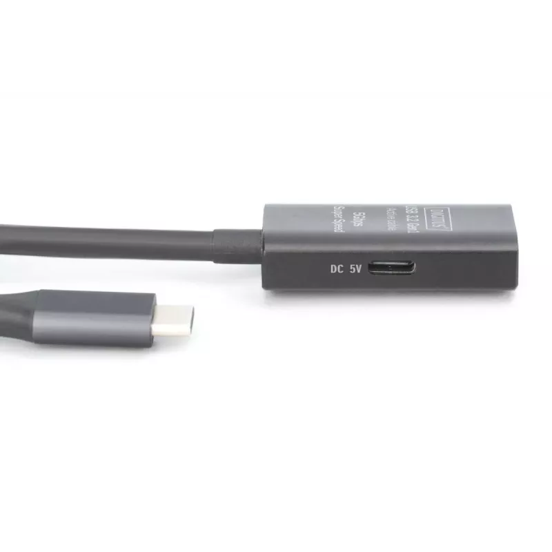 DIGITUS Aktives USB-C Verlängerungskabel - 5G USB 3.2 Gen1 USB-C - USB-C (M/F) - 10m