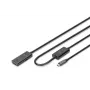 DIGITUS Aktives USB-C-Verlängerungskabel – 5G USB 3.2 Gen1 USB-C – USB-A (M/F) – 10 m