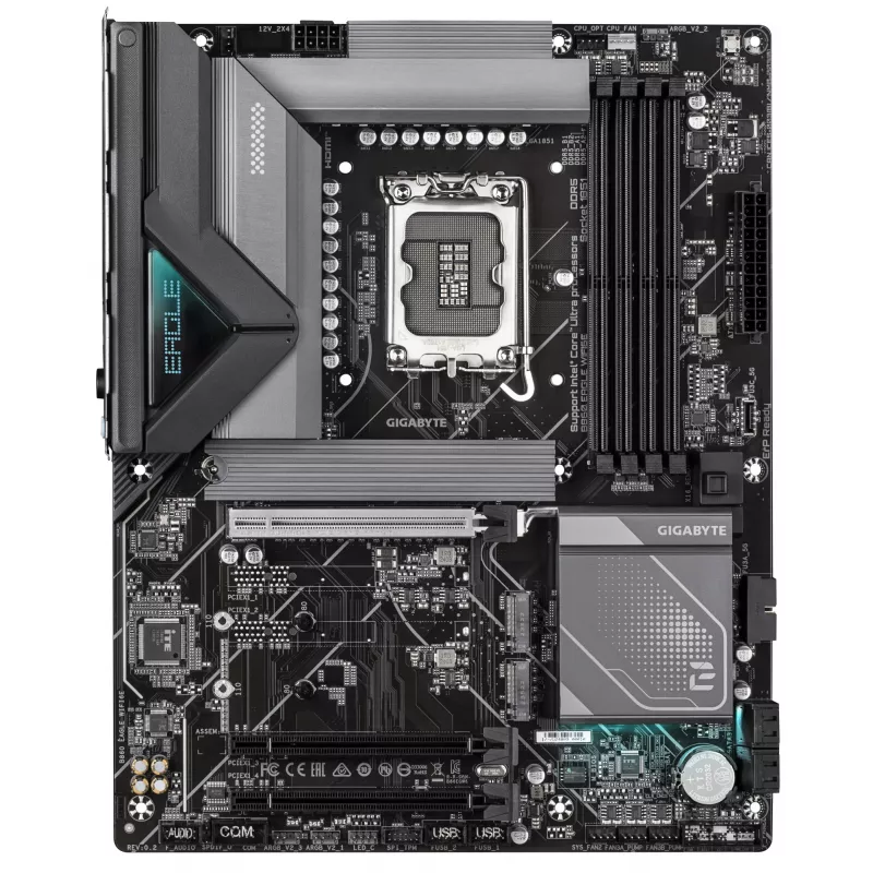 GIGABYTE B860 EAGLE WIFI6E Mainboard - Intel Core Ultra Series CPUs, 12+1+2+1 Phasen VRM, bis zu 9066 MHz DDR5, 1xPCIe 5.0 + 2xPCIe 4.0 M.2, 2,5 GbE LAN, WIFI 6E, USB 3.2 Gen 2x2