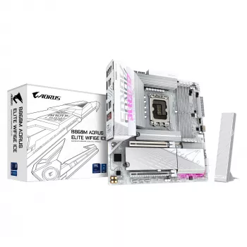 Motherboard GIGABYTE B860M AORUS ELITE WF6E ICE, Intel Core Ultra, LGA 1851, Micro ATX
