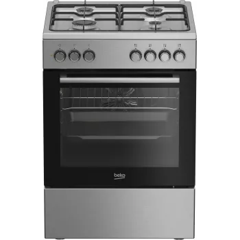 Beko FBE62130GXDN Herd Freistehender Herd Elektro Gas Schwarz