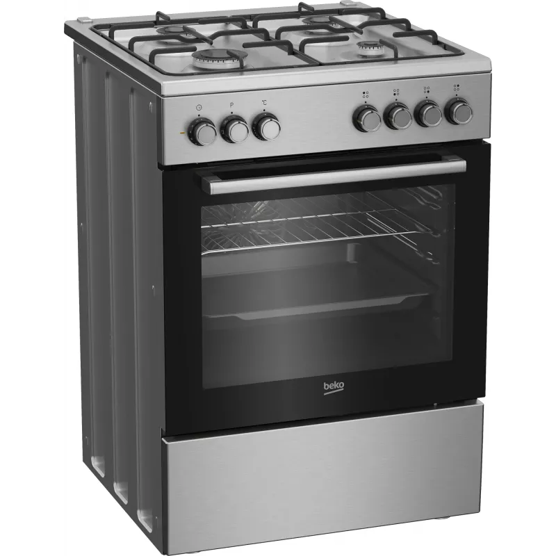 Beko FBE62130GXDN Herd Freistehender Herd Elektro Gas Schwarz