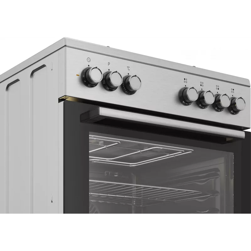 Beko FBE62130GXDN Herd Freistehender Herd Elektro Gas Schwarz