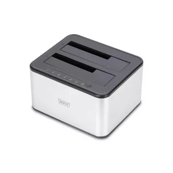 DIGITUS SATA-Dockingstation USB 3.0 – 2-Port 2,5 Zoll/3,5 Zoll SSD/HDD Klonfunktion