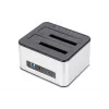 DIGITUS SATA-Dockingstation USB 3.0 – 2-Port 2,5 Zoll/3,5 Zoll SSD/HDD Klonfunktion