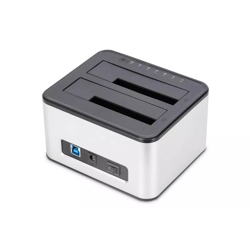 DIGITUS SATA-Dockingstation USB 3.0 – 2-Port 2,5 Zoll/3,5 Zoll SSD/HDD Klonfunktion